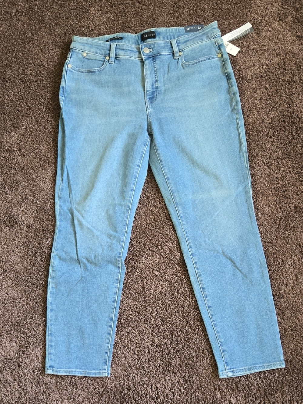 NEW Talbots Light Blue Slim Ankle Jeans 10